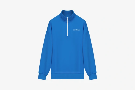 SWEATSHIRT ZIP, Dark blue, S